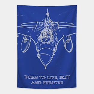 Fighter Jet Born P23 Tapestry