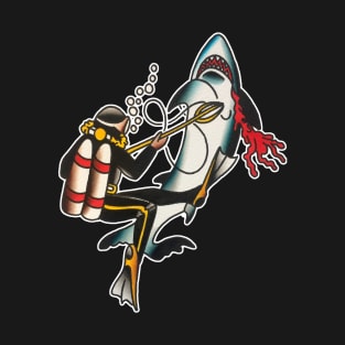 Shark Attack Tattoo Design T-Shirt