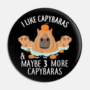 I like Capybaras and maybe 3 people Funny Baby Capybara Pin