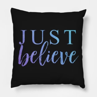 Just Believe Pastel Damask Pillow