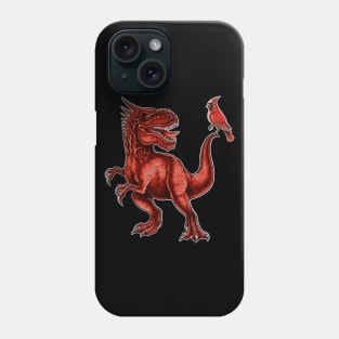Red Cardinal T-Rex Phone Case
