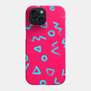 Pink Blue Memphis Pattern Phone Case