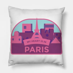 My Heart Is In Paris Pillow