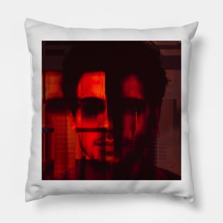 POSSESSED Dark Aesthetic Creepy Halloween Portrait Pillow