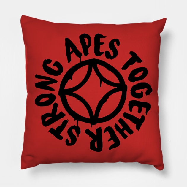 Apes Together Strong Pillow by wloem