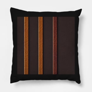 Brown leather, natural and ecological leather print #36 Pillow