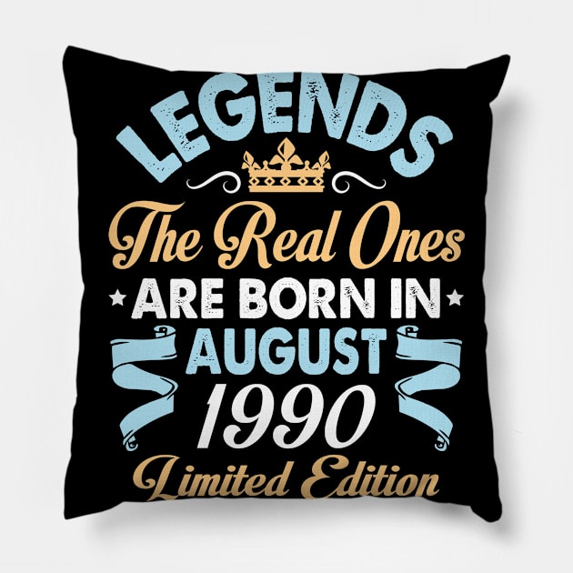 Legends The Real Ones Are Born In August 1980 Happy Birthday 40 Years Old Limited Edition Pillow by bakhanh123