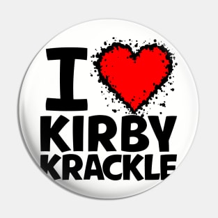 I Heart Kirby Krackle Pin