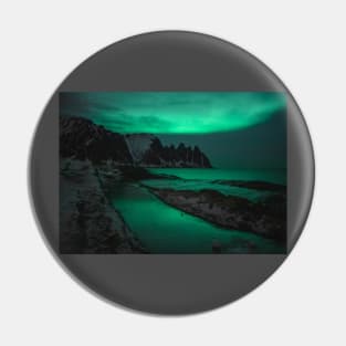 Northern lights above the sea Pin