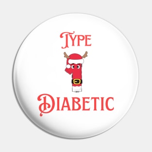 Diabetes Christmas Reindeer l Type 1 Diabetes Pin