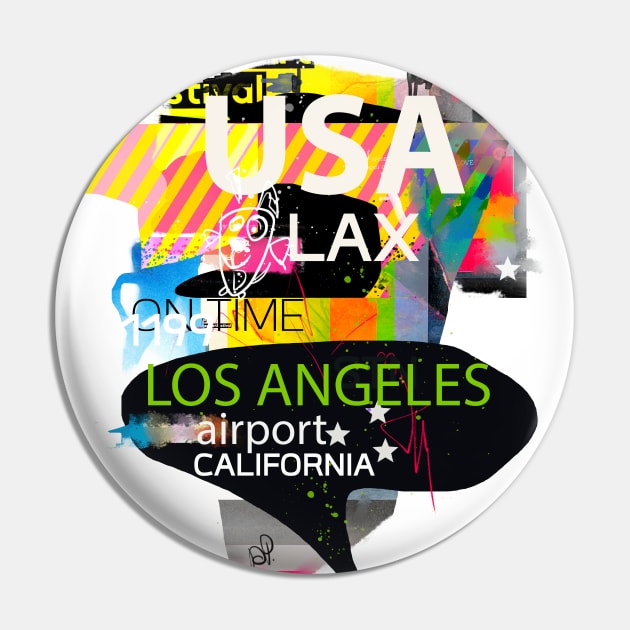 USA Los Angeles LAX Pin by Woohoo
