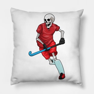 Skeleton Hockey Hockey bat Pillow