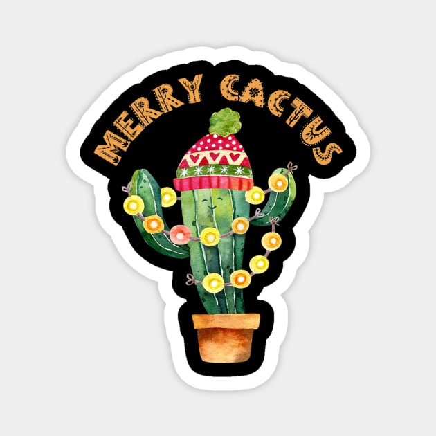 Merry Cactus Christmas Succulent Funny Magnet by IainDodes