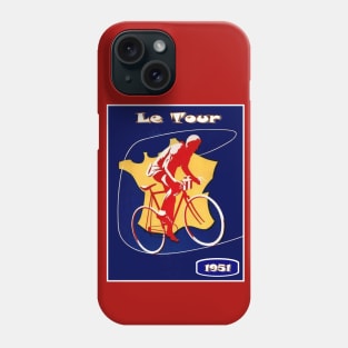 Le Tour  Vintage 1951 Bicycle Racing Print Phone Case