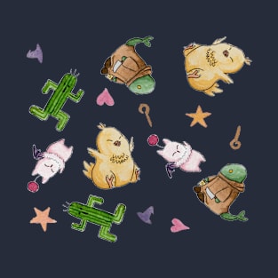 Final Fantasy Mascot Watercolour T-Shirt