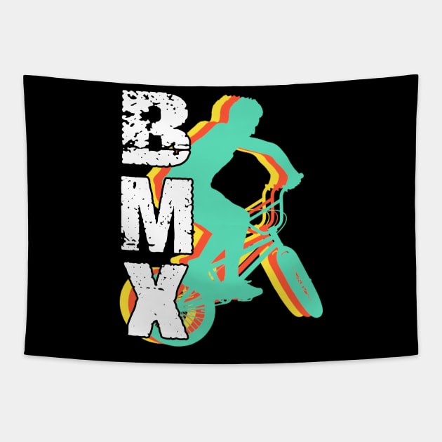 BMX Biker Tapestry by Shirtrunner1