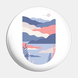 Minimalist geometric landscape Pin