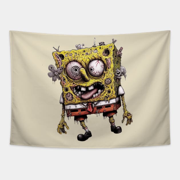 Zombie Spongebob Tapestry by AlmostMaybeNever