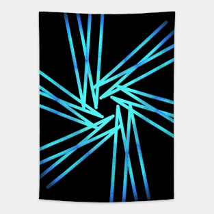 Modern glowing geometric shape Tapestry