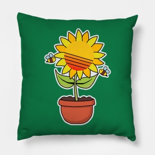 Sunflower sunset Pillow