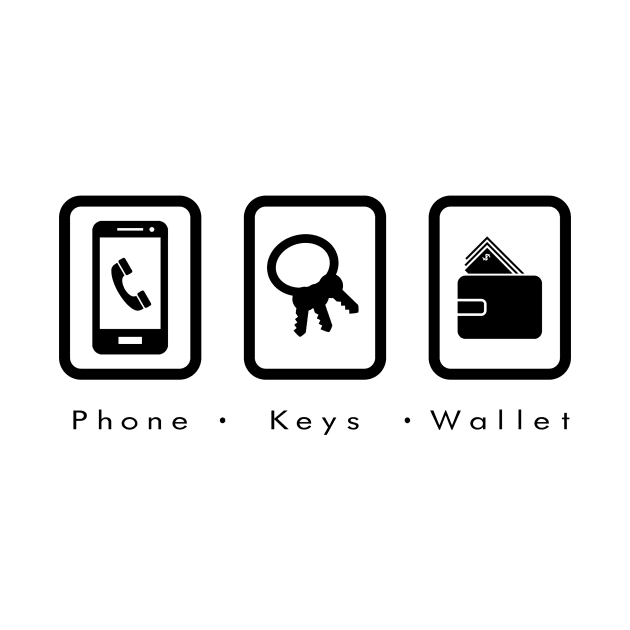 PKW- Phone Keys Wallet Check - dark by straightupdzign