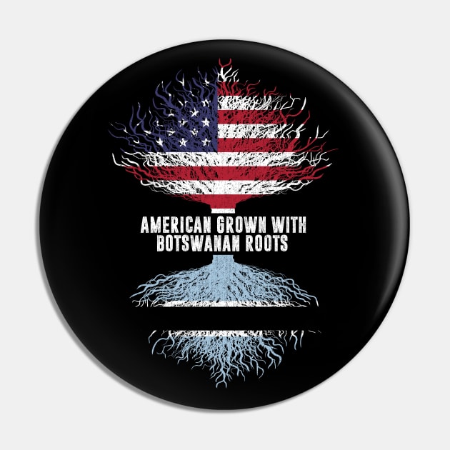 American Grown with botswanan Roots USA Flag Pin by silvercoin