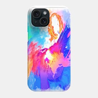 Painted sky raging sea abstract Phone Case