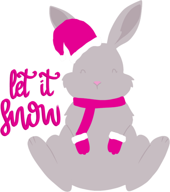 let it snow - cute xmas bunny rabbit Kids T-Shirt by mareescatharsis