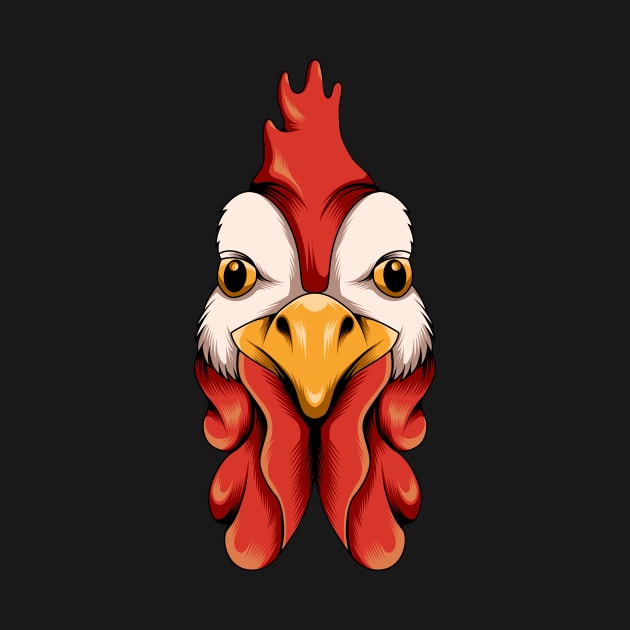 Vintage rooster head by Marciano Graphic