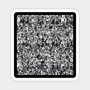 Black and white pattern Magnet