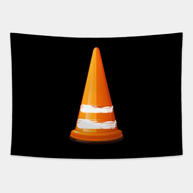 Orange Traffic Cone, minimalistic, gift present ideas Tapestry by Pattyld