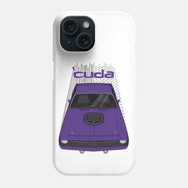 Plymouth Barracuda - Hemi Cuda - 1970 - Plum Crazy Purple Phone Case by V8social