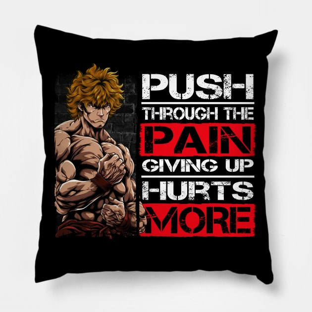 Martial Arts Fighter Motivation Quotes - Anime Shirt Pillow by KAIGAME Art