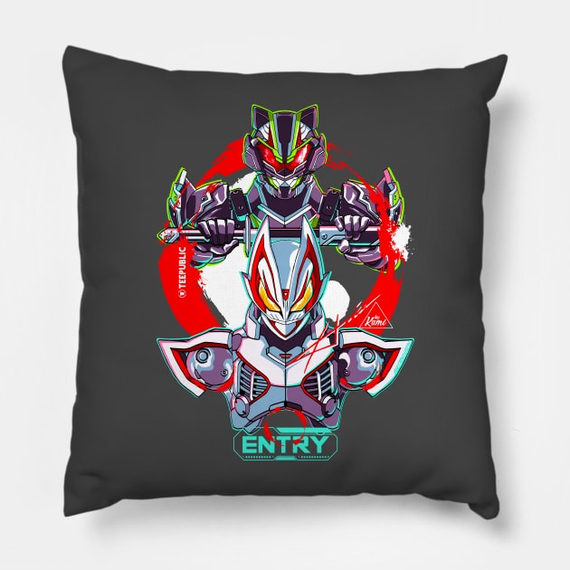 Geats vs Tycoon Ying Yang Pillow by Hamimohsin