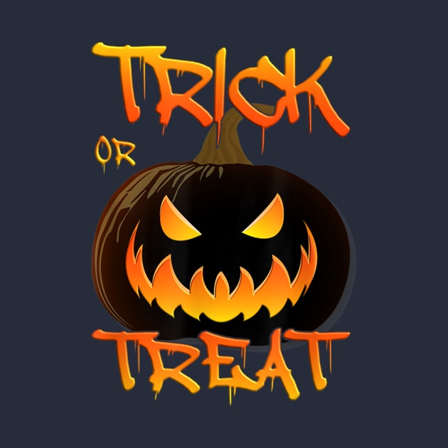 Cute Trick or Treat Halloween Pumpkin by Distefano