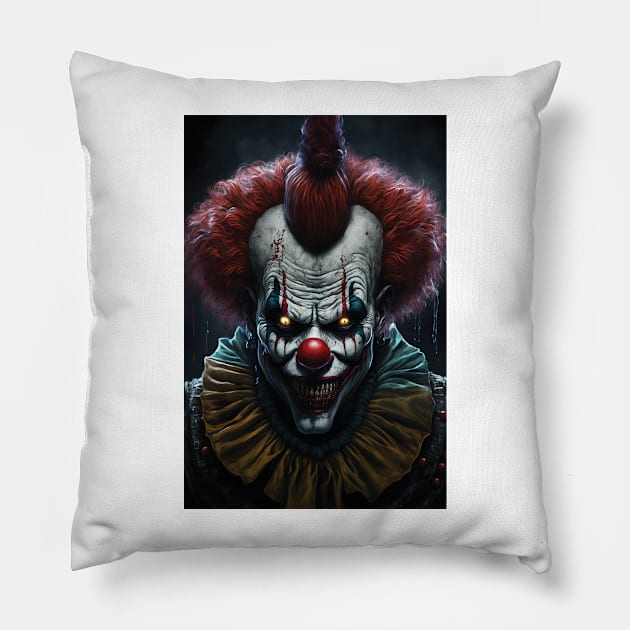 The Killer Clown's Last Laugh 1 of 4 in the series Pillow by PixelProphets