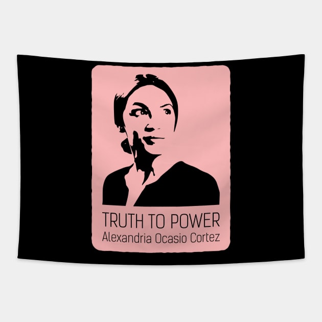 Truth To Power Squad AOC Tapestry by WildZeal