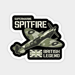 Spitfire Fighter Aircraft Airplane Aeroplane RAF Retro Plane UK British Legend Magnet