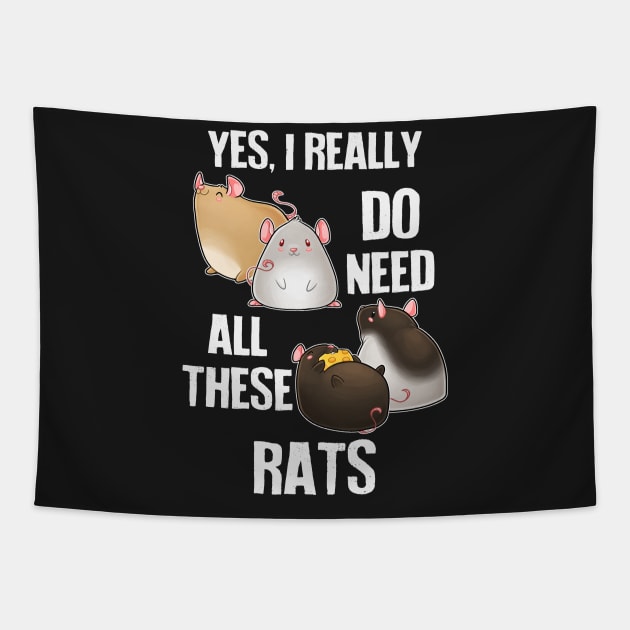 Need All These Rats Tapestry by Psitta