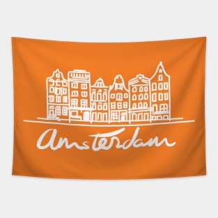 Amsterdam Houses Logo Design Tapestry