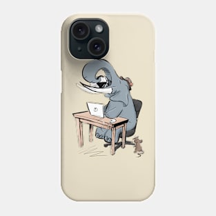 Caffeinated Elephant (Color) Phone Case