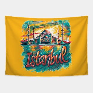 Istanbul Retro Turkey t-shirt Tapestry