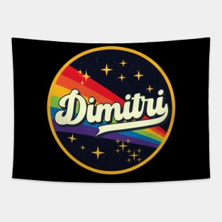 Dimitri // Rainbow In Space Vintage Style Tapestry