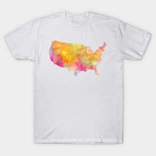 Louisiana Cartoon Map T-Shirt