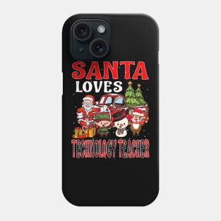 Santa Loves Technology Teacher Phone Case