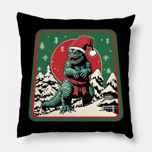 Kaiju  Christmas Pillow