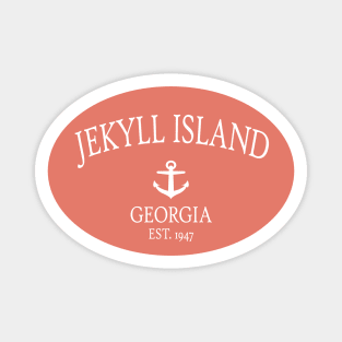 Jekyll Island Georgia Sea Islands Anchor Orange Magnet