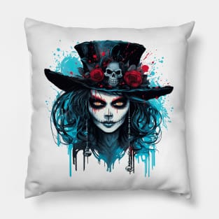 New Orleans Witch Voodoo doctor goth ghost Southern Gothic Pillow