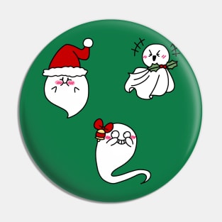 Ghosts of Christmas Laughs Pin