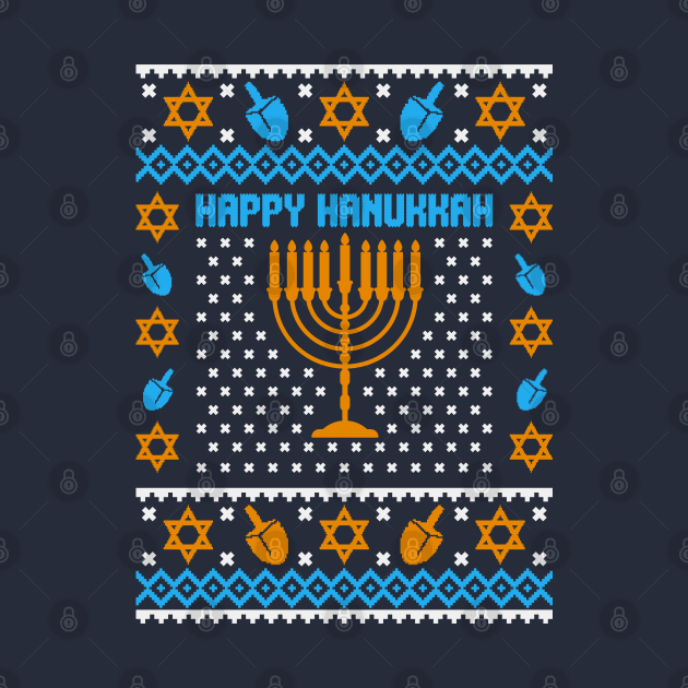 Happy Hanukkah Ugly Christmas Sweater by Hobbybox